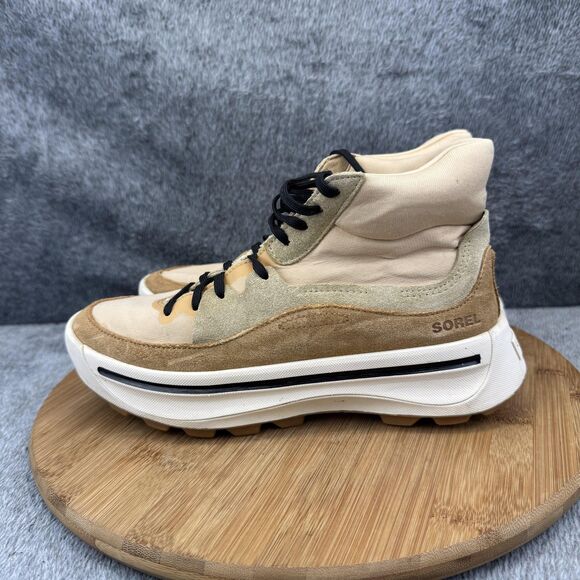 Sorel Kinetic Breakthru Venture Shoes Womens Size 7 Suede Sneaker Boots - Picture 3 of 10